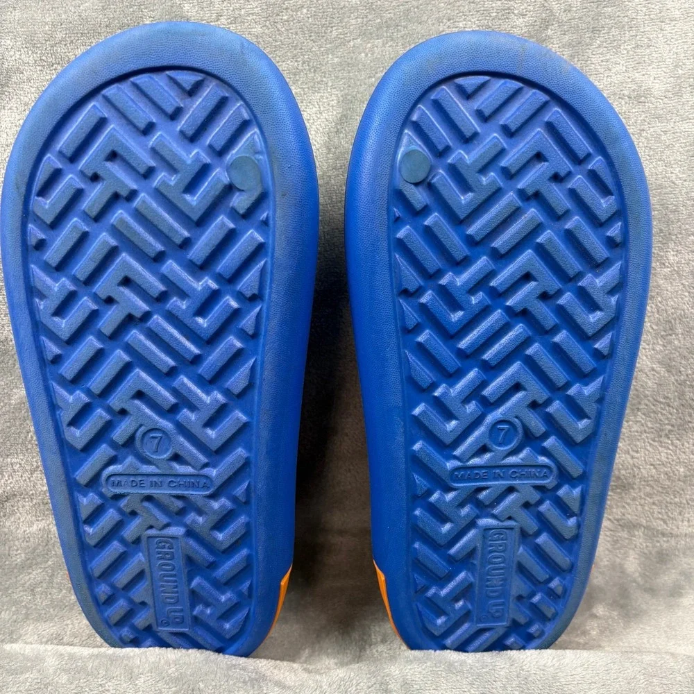 Dragon Ball Z Goku Slides Sandals Blue Orange Anime M 7 W 9 Anime Pool Beach Fun